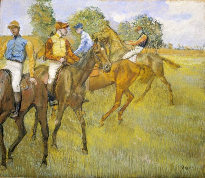 Jockeys race degas