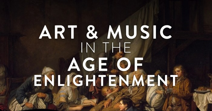 Artists and musicians of the enlightenment stressed