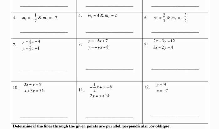 Parallel and perpendicular lines worksheet answers key